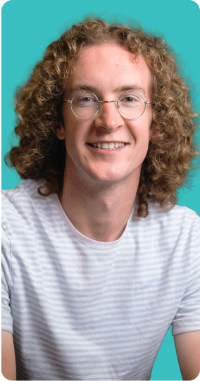 University of Utah student wearing a white t-shirt